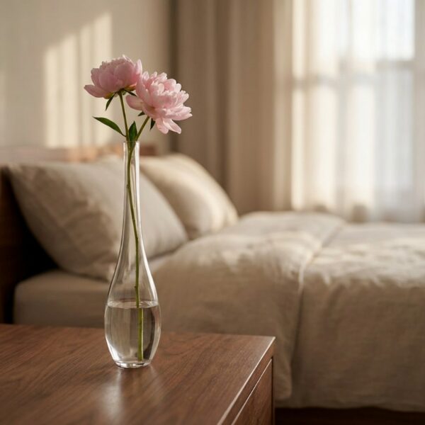 kiyo_GLASS_VASE Lucia Hand-Blown Clear Glass Vase