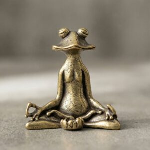 kiyo_ZEN_INCENSE_FROG Zen Brass Incense Frog